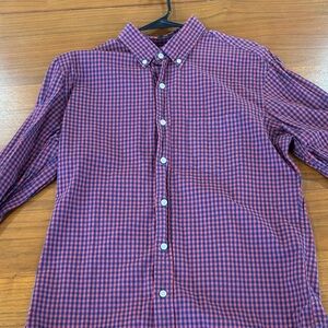 J. Crew Men's Plaid Shirt - Red and Blue